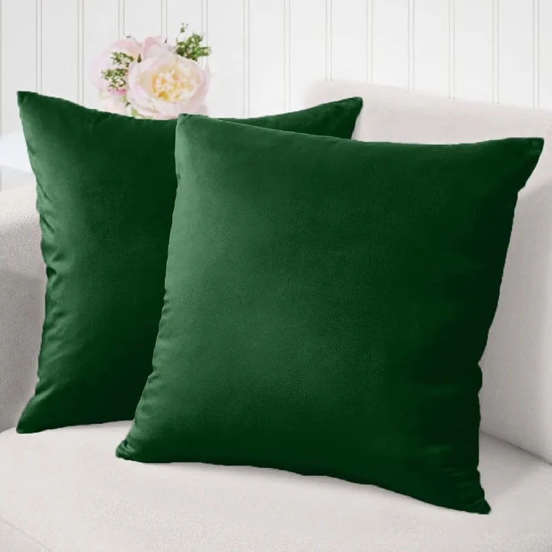 Pillow with soft texture reviews-Velvet Throw Pillow Covers, 20X20 Set Of 2, Soft Decorative Square Pillowcases