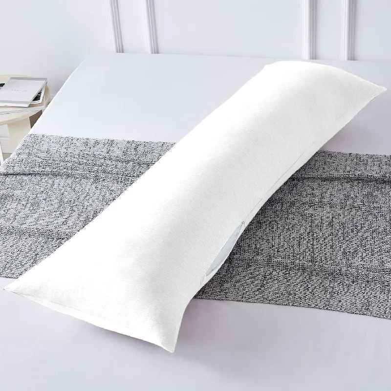 Pillow with free delivery-White Body Pillow Cover, 21X54 Body Pillow Case With Zipper, Soft Cotton Jerse