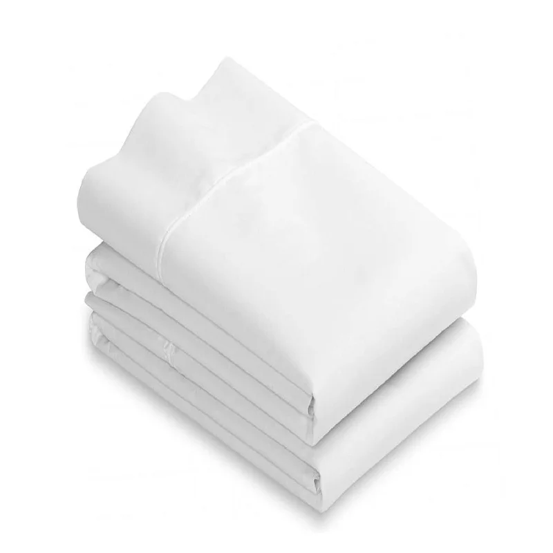 Pillow with stylish benefits-White Cotton Pillow Cases Standard Size Set Of 2, Heavy Weight Quality Pillowc