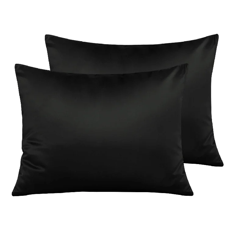 Pillow with eco benefits-Zippered Satin Pillow Cases For Hair And Skin, Luxury Standard Hidden Zipper P