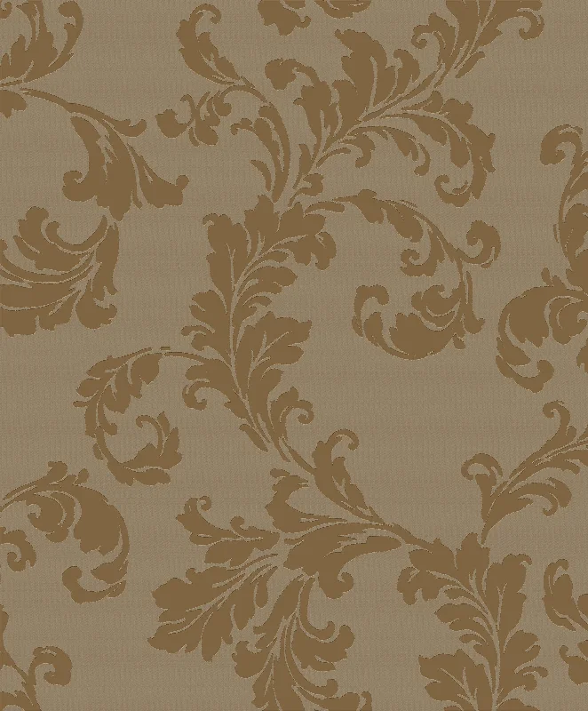 Durable wallpaper for hallways-Acanthus Trail Gold Wallpaper from the Emporium Collection