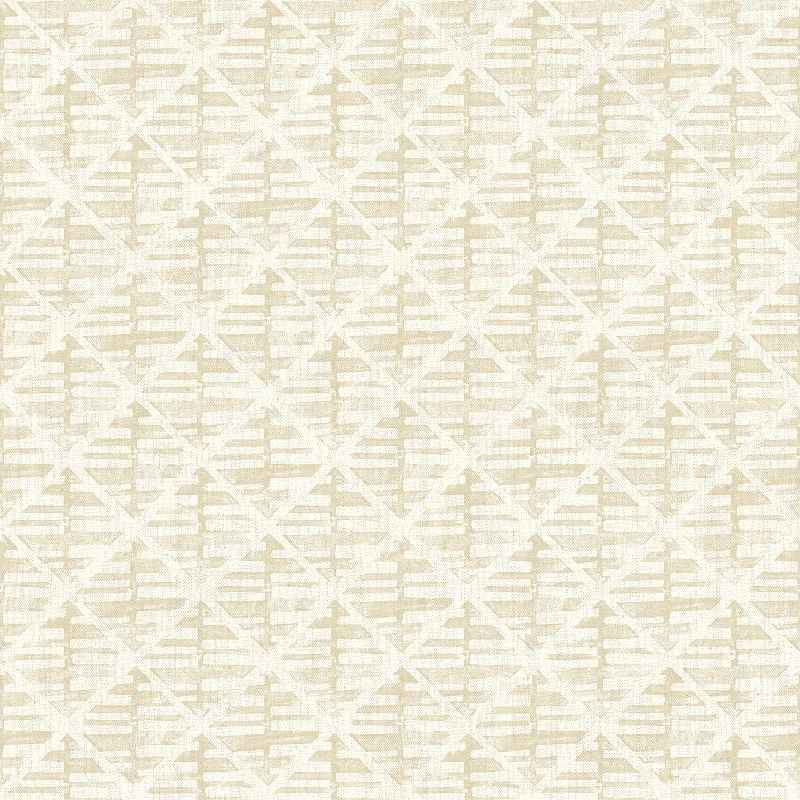 Cheap wallpaper with patterns-Block Print Wallpaper in Beige from the Bazaar Collection