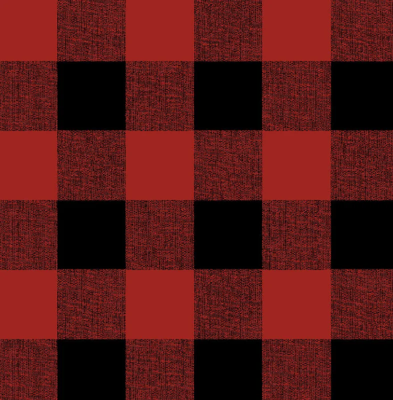 Best wallpaper for green shades-Buffalo Plaid Peel-and-Stick Wallpaper in Red and Black