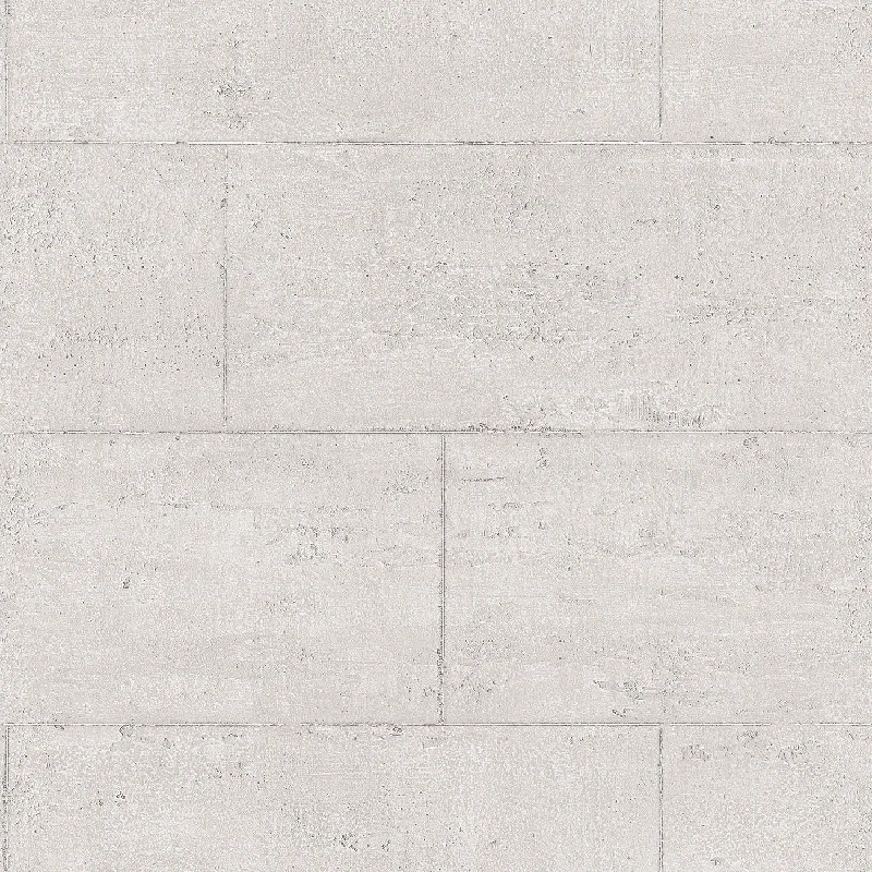 Cheap wallpaper with durability-Concrete Block Grey Wallpaper from the Global Fusion Collection