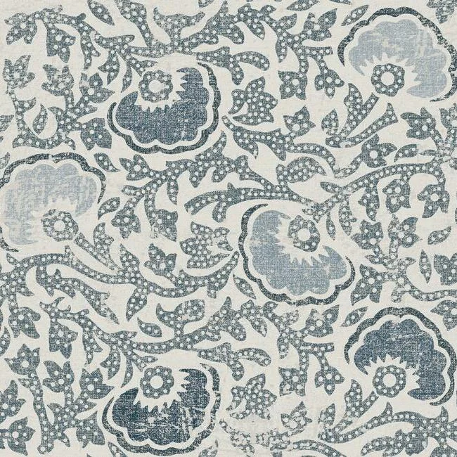 Top wallpaper for modern style-Fontaine Wallpaper in Blue/Grey from the Lemieux Et Cie Collection