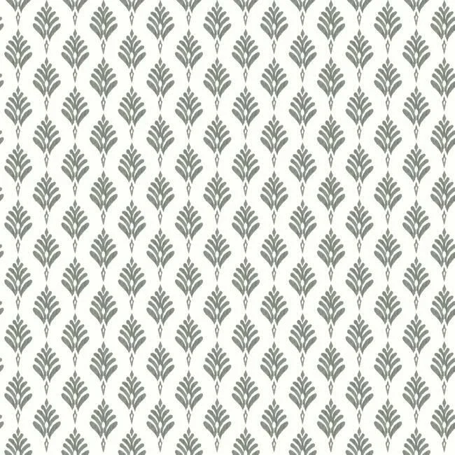 Best wallpaper for grey tones-French Scallop Wallpaper in Smoke from the Water's Edge Resource Library