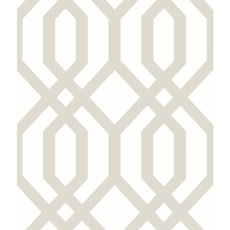 Best wallpaper with abstract shades-Gazebo Lattice Peel & Stick Wallpaper in Taupe