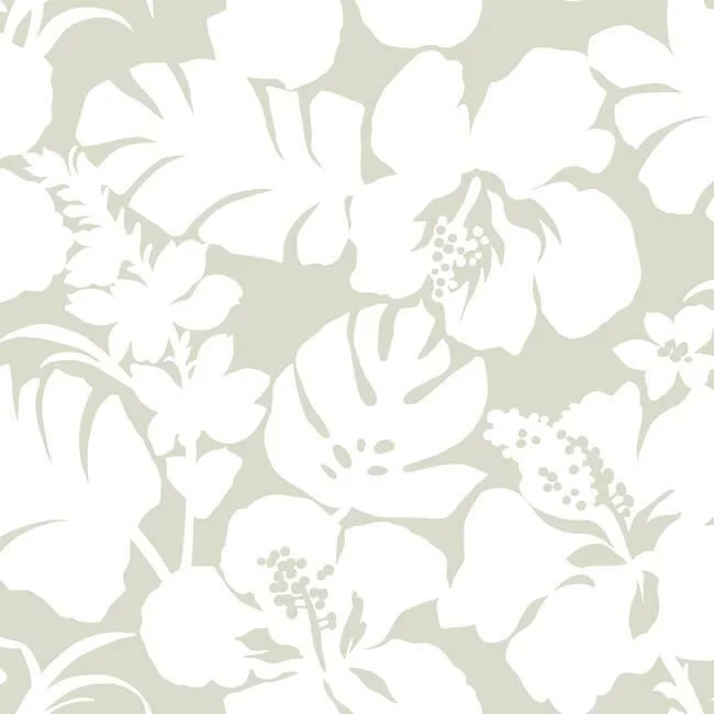 Wallpaper with matte designs-Hibiscus Arboretum Wallpaper in Sand from the Water's Edge Resource Library