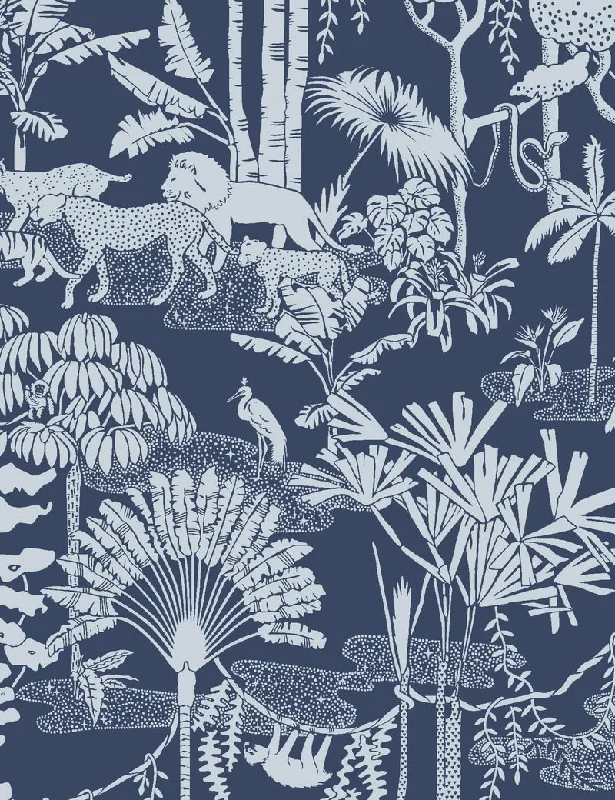 Top wallpaper for modern style-Jungle Dream Wallpaper in Lune