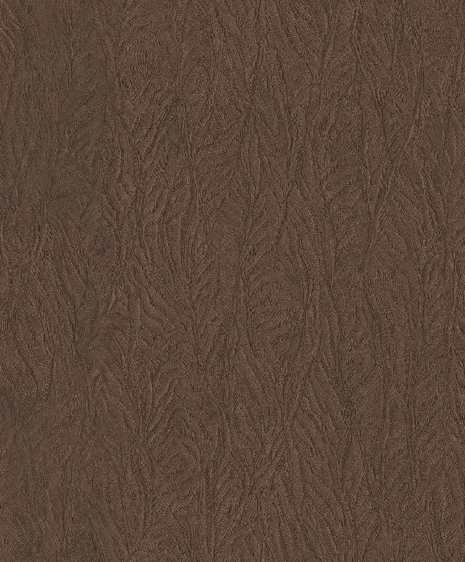 Lightweight wallpaper for walls-Leaf Emboss Wallpaper in Brown from the Ambiance Collection