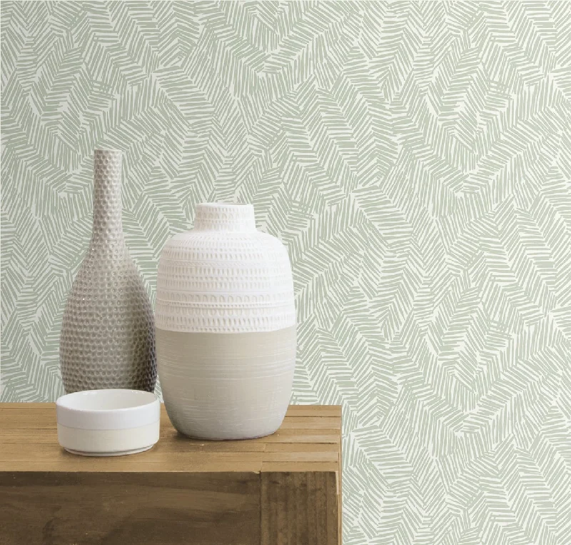 Wallpaper with subtle designs-Lush Wallpaper in Celadon from the Simple Life Collection