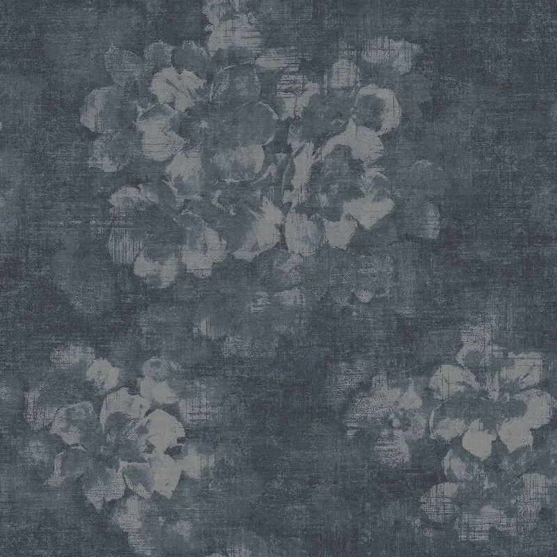 Cheap wallpaper with durability-Mystic Floral Blue Wallpaper from the Atmosphere Collection