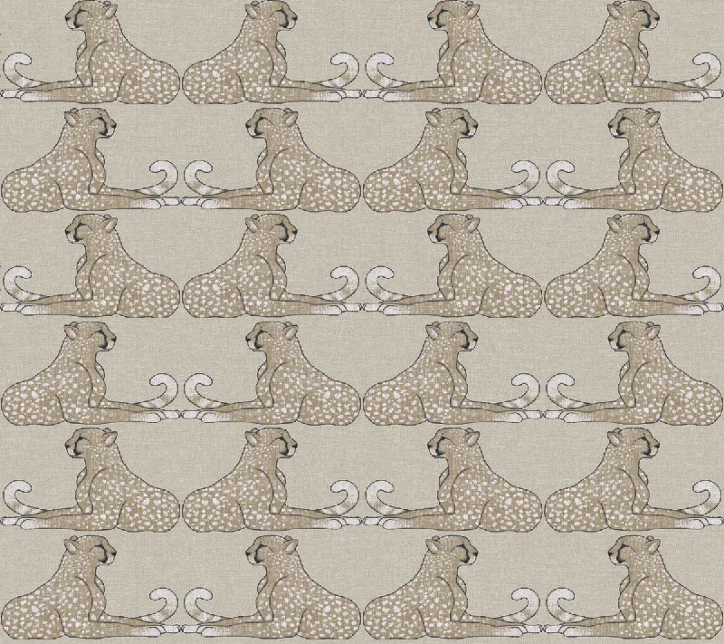 How to pick wallpaper patterns-Reclining Cheetahs Taupe Peel & Stick Wallpaper