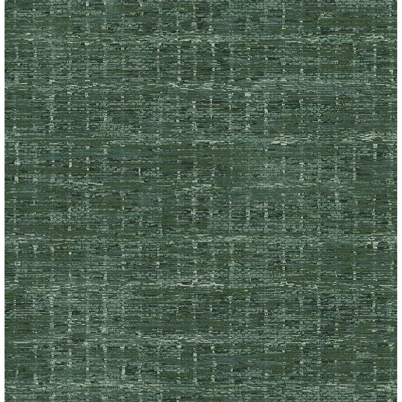 Affordable wallpaper with stripes-Samos Green Texture Wallpaper from the Scott Living II Collection