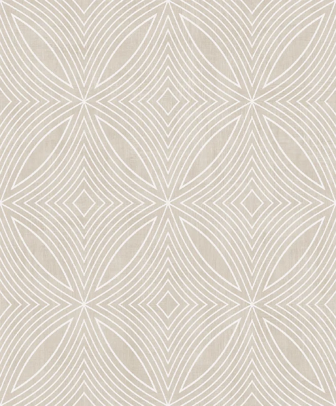 Best wallpaper with tropical designs-Spiral Taupe/Metallic Wallpaper from the Special FX Collection