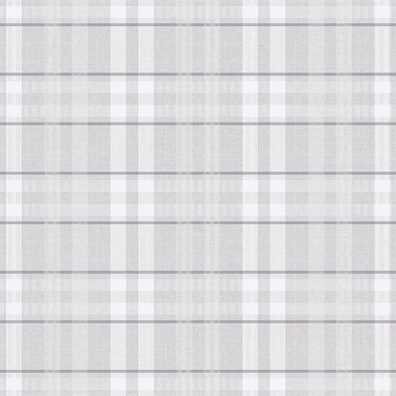 Wallpaper with matte finish-Tartan Grey Wallpaper from the Vintage Roses Collection