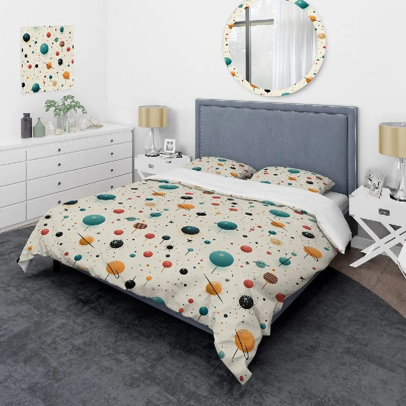 How to wash bed frames-Designart "Cosmic Simplicity III" Modern Bedding Cover Set With 2 Shams