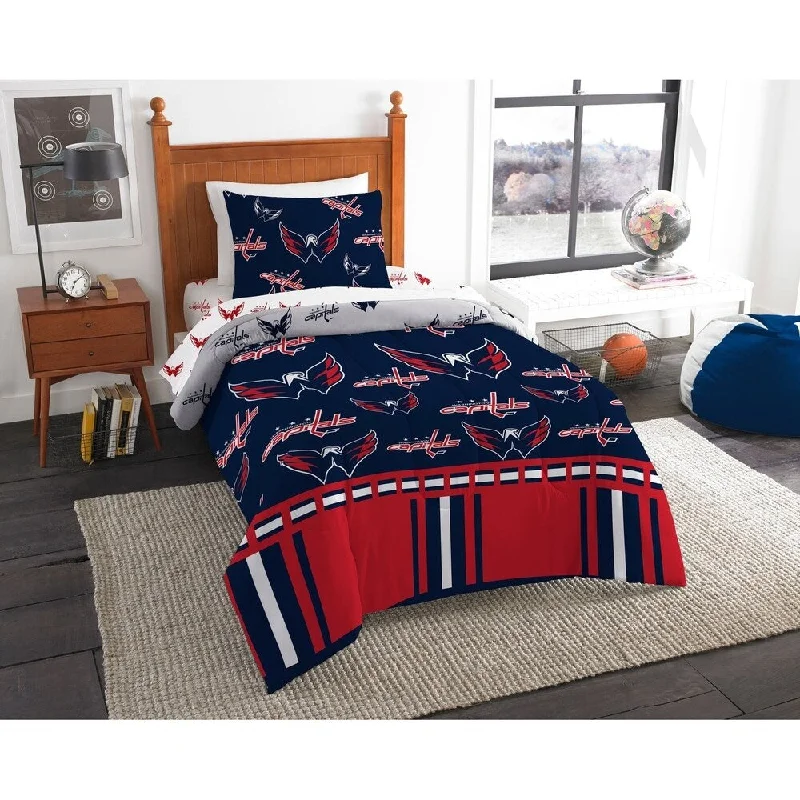 Best pillows for shoulder relief-NHL 808 Washington Capitals Twin Bed In a Bag Set