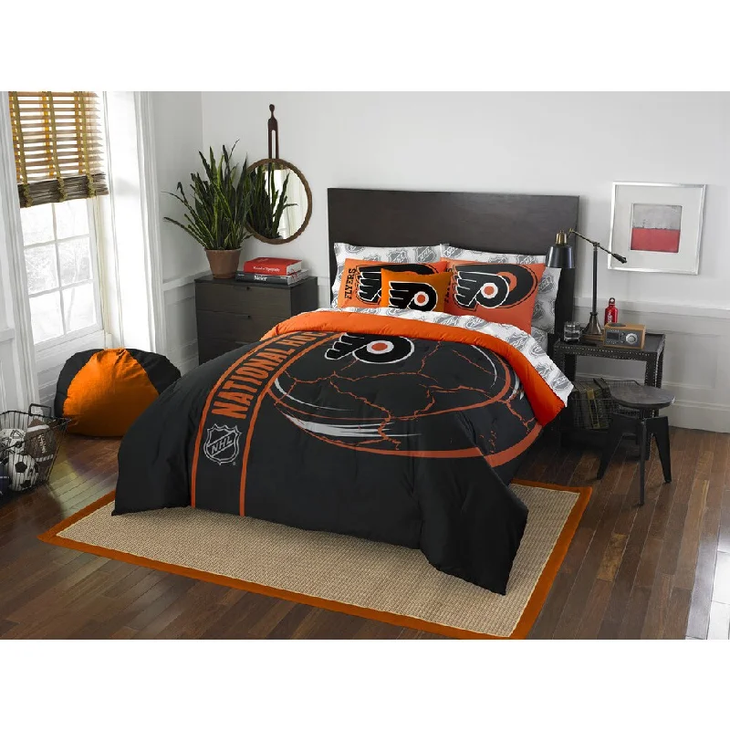 Best cooling bed sheets-The Northwest Company NHL Philadelphia Flyers Full 7-piece Bed in a Bag with Sheet Set