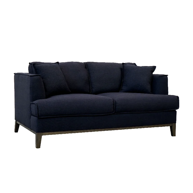 Sofa with winged cushions-Aspen - Linen Loveseat