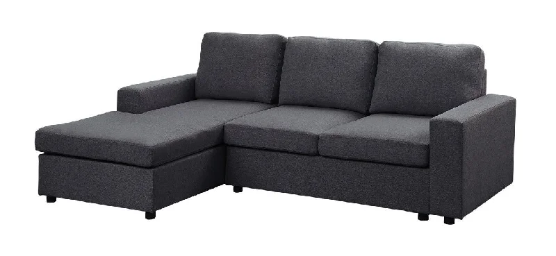 Sofa chic modern aesthetic-Aurelle - Linen Reversible Sectional Sofa Chaise