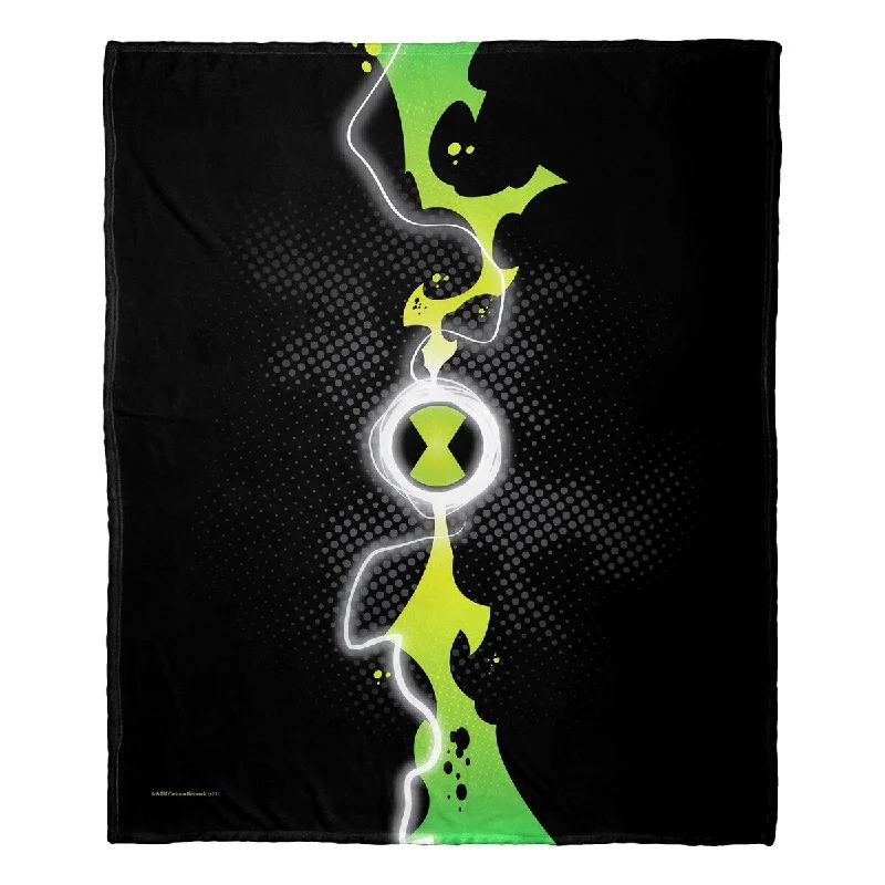 luxurious hotel-style throw blanket-Cartoon Network's Ben 10 Silk Touch Throw Blanket Alien Power