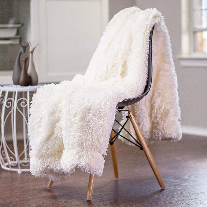 comfortable wool blend throw blanket-(expired) Super Soft Shaggy Warm Plush Throw Blanket