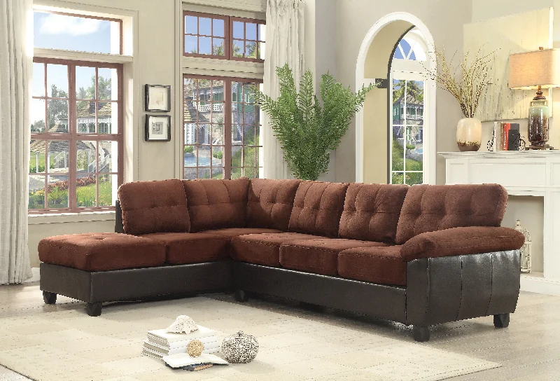 Sofa elegant boho vibe-Gallant - G906B-SC Sectional - Chocolate