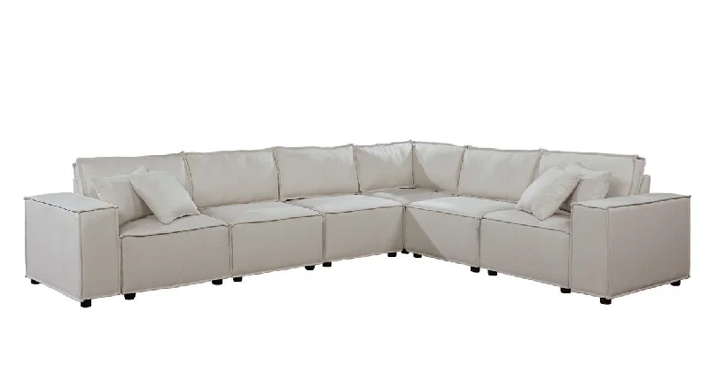 Sofa stylish industrial vibe-Janelle - Modular Sectional Sofa