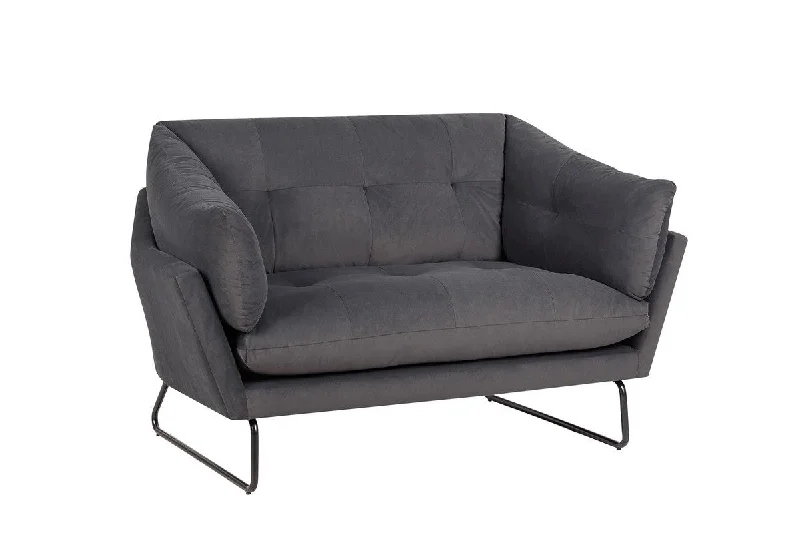 Sofa muted sage upholstery-Karla - Contemporary Loveseat