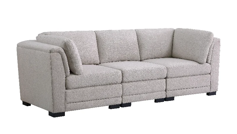 Sofa compact sleeper design-Kristin - Linen Fabric Modular Sofa