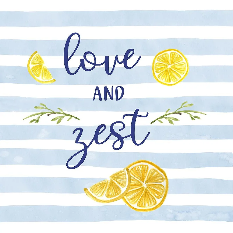 distressed whitewashed wall decor -Wall Decor for unique spaces-Love And Zest Lemons By Carol Robinson (Framed) (Small) - Light Blue