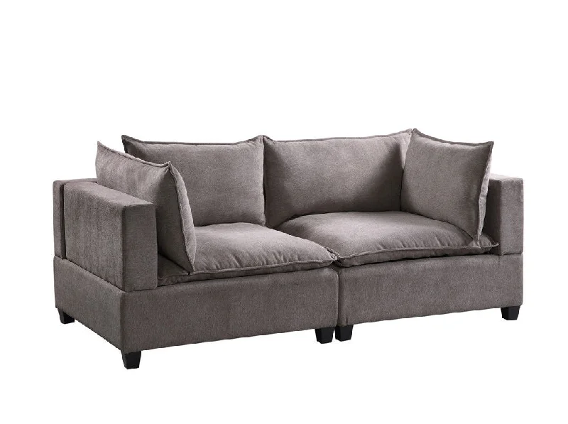 Sofa subtle copper trim-Madison - Fabric Loveseat