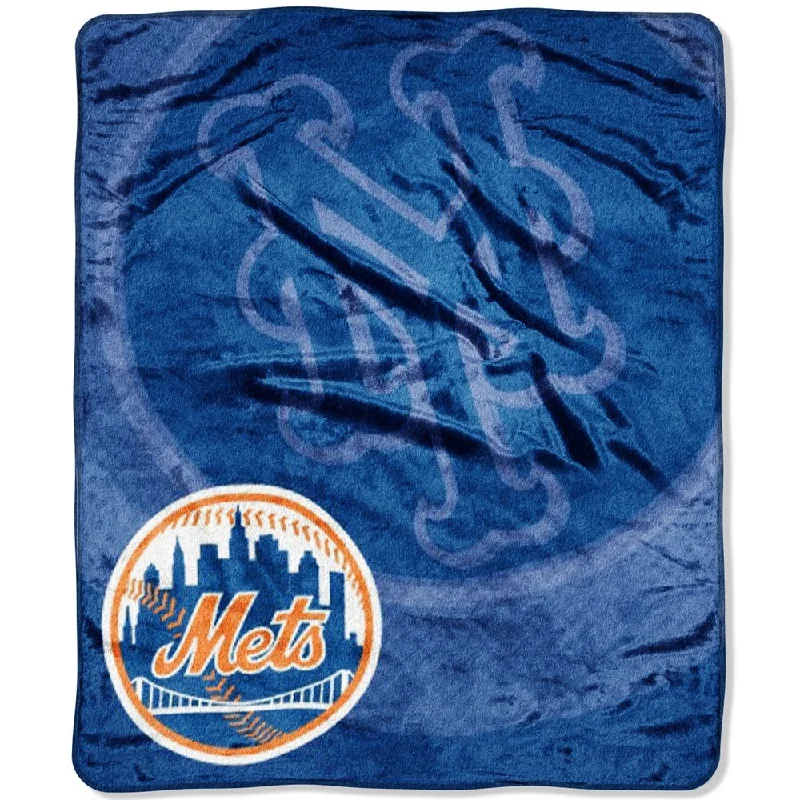 micro-plush soft throw blanket-MLB New York Mets Racshel Retro Throw