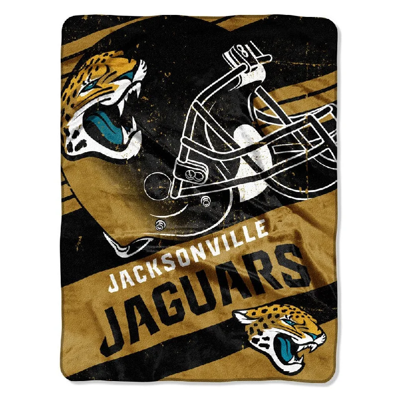 warm plaid fleece throw blanket-NFL 059 Jaguars Deep Slant Micro Throw