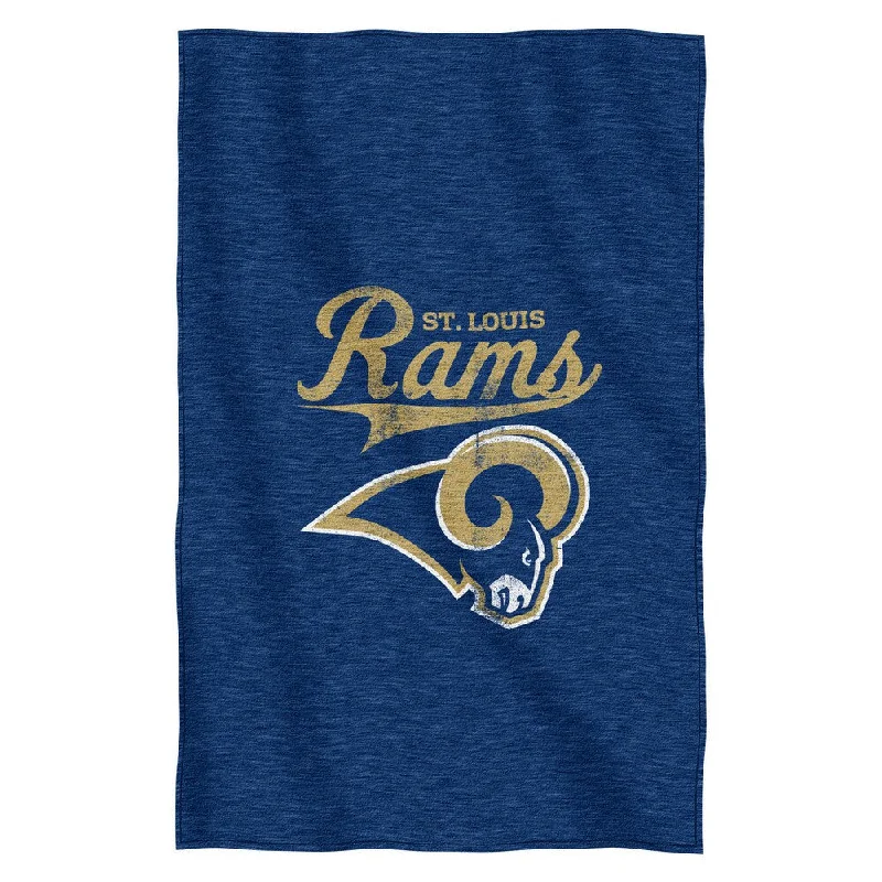 modern silk blend throw blanket-NFL 100 Rams Sweatshirt Throw