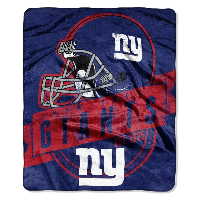 multi-color striped throw blanket-NFL 708 NY Giants Grand Stand Raschel Throw