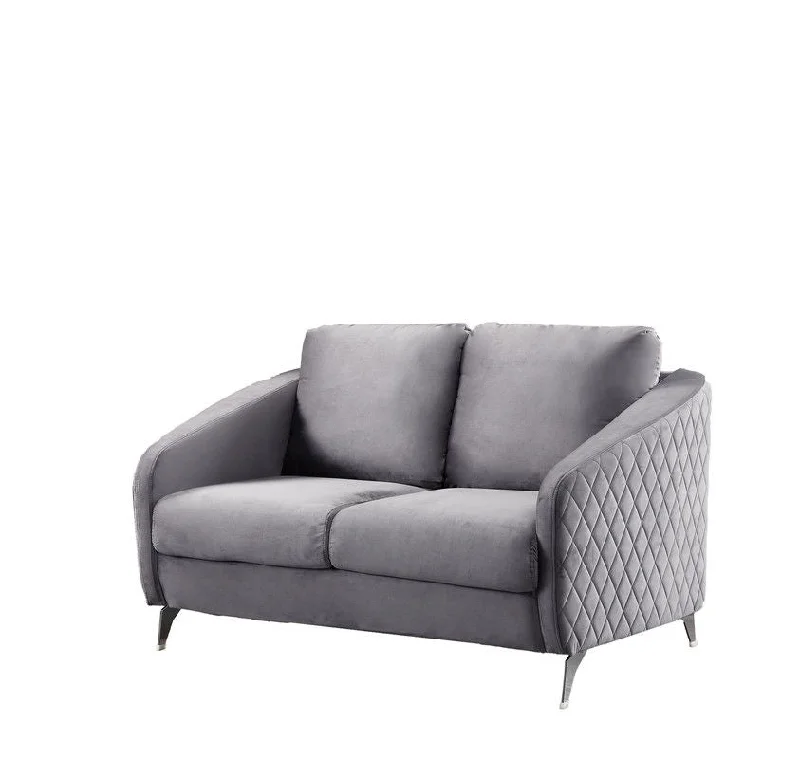 Sofa compact storage seat-Sofia - Velvet Modern Chic Loveseat Couch