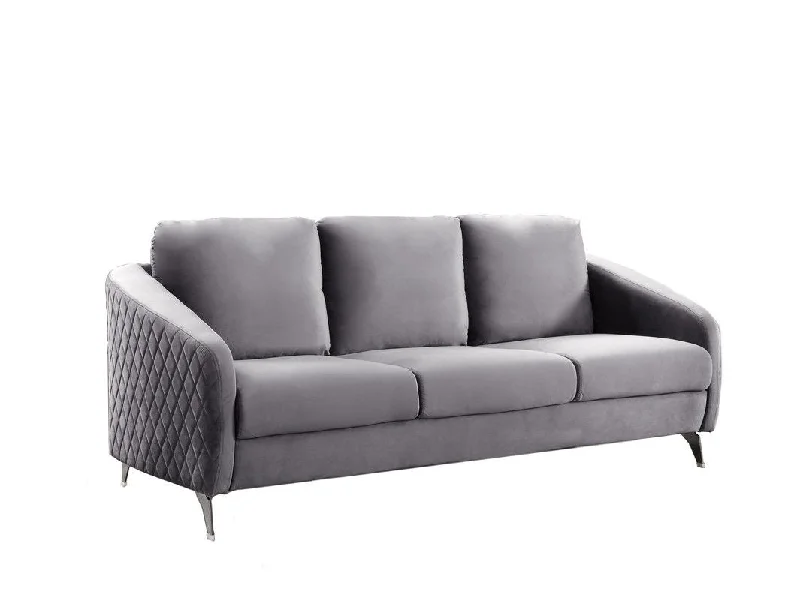 Sofa with flared arms-Sofia - Velvet Modern Chic Sofa Couch