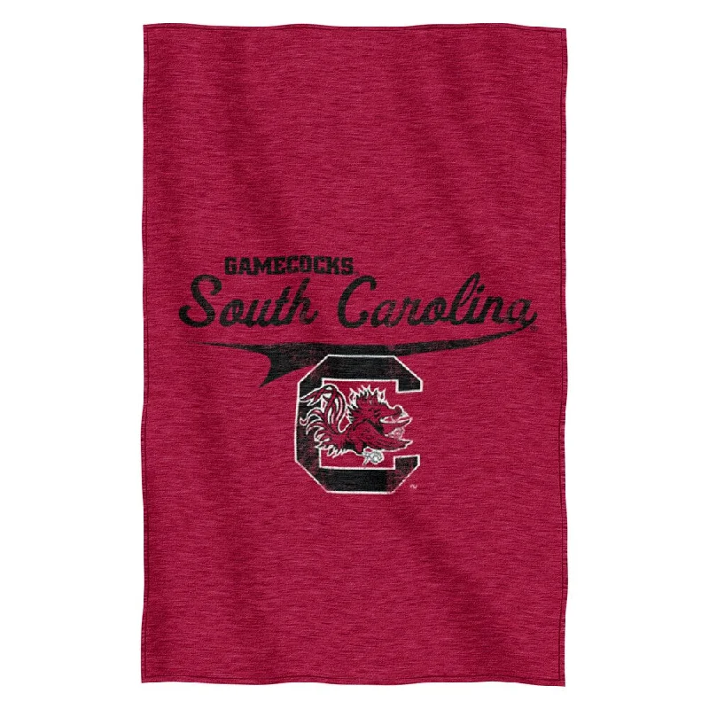 floral embroidered throw blanket-South Carolina Sweatshirt Throw Blanket