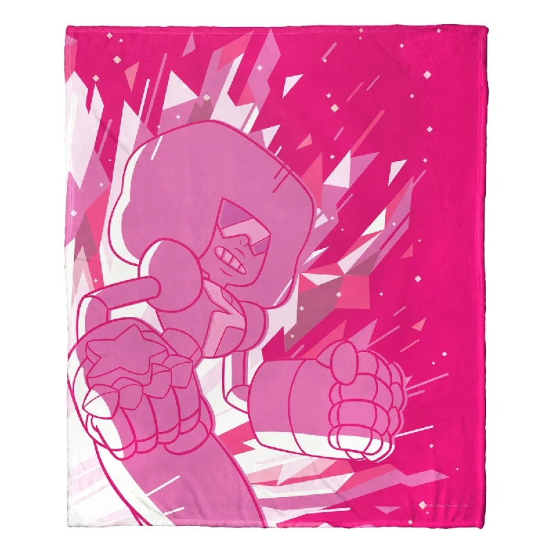 gift-worthy throw blanket-Warner Brothers Steven Universe Garnet Crystal Burst Silk Touch Throw Blanket